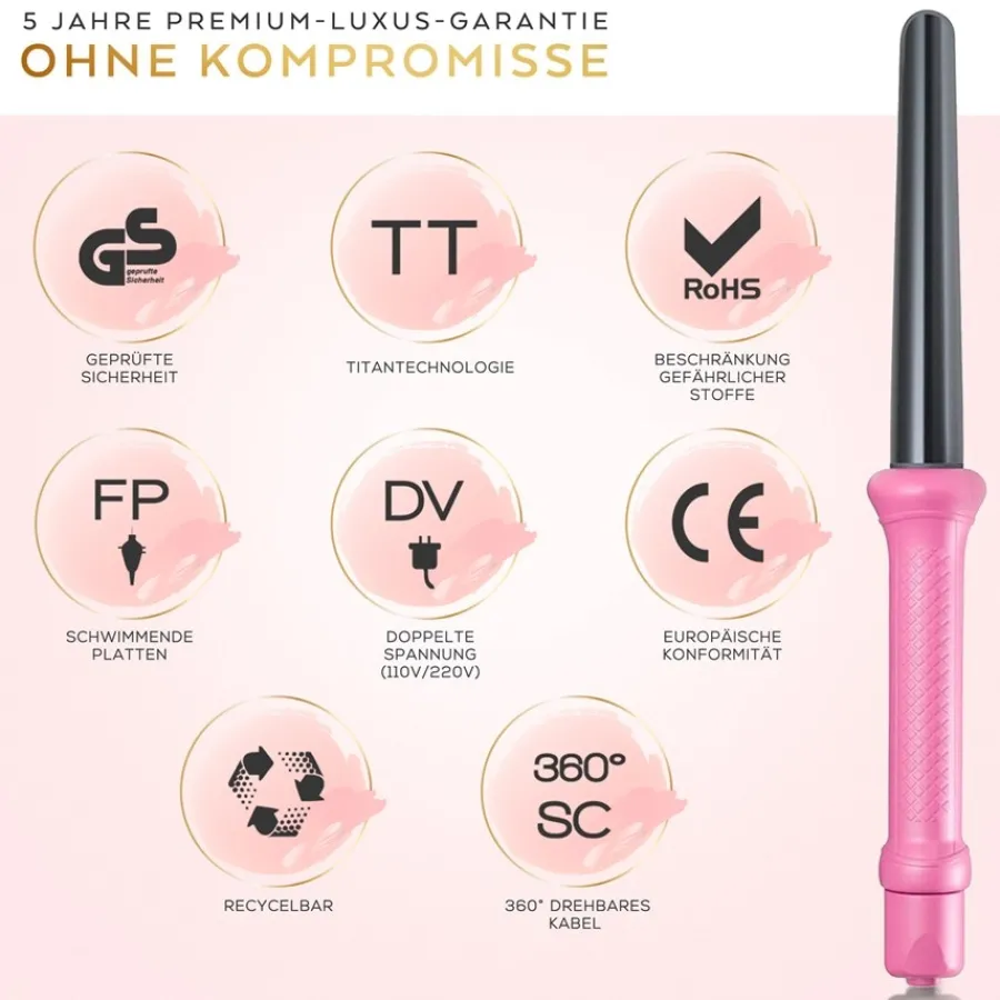 Golden Curl Lockenstäbe The Pink 18-25 mm Curler von