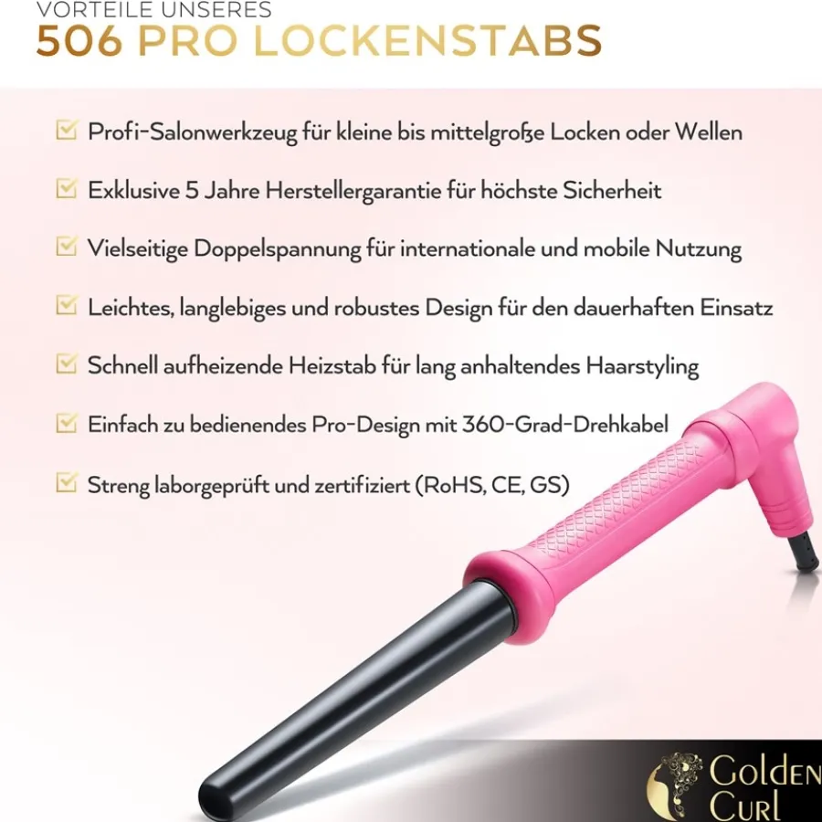 Golden Curl Lockenstäbe The Pink 18-25 mm Curler von