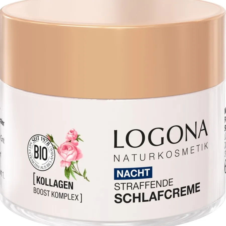 Logona Moisture Lift Straffende Schlafcreme Bio-Rosenextrakt und Apfelsamenextrakt