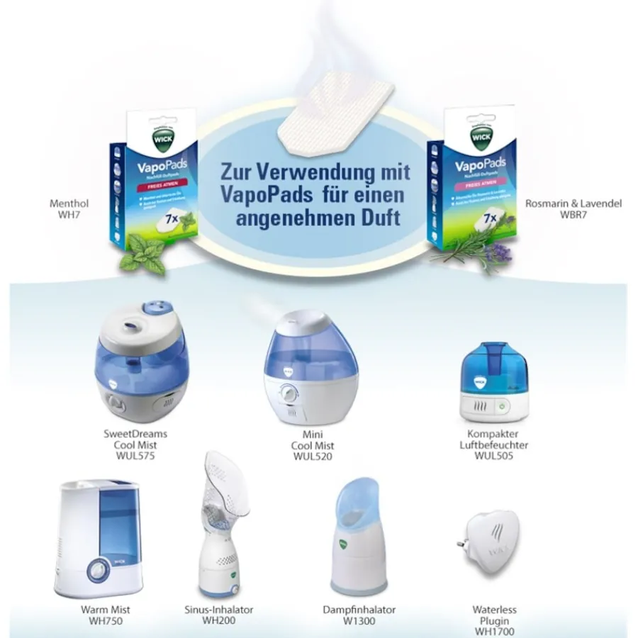 WICK Luftbefeuchter Vapo Pads Rosmarin-Lavendel Refill von Sale