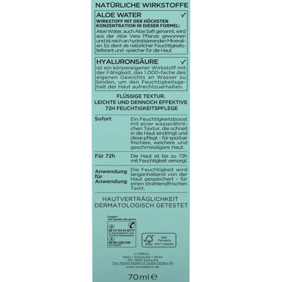 Lu2019Oru00E9al Paris L’Oréal Paris Aloe Water Feuchtigkeits-Fluid Clearance