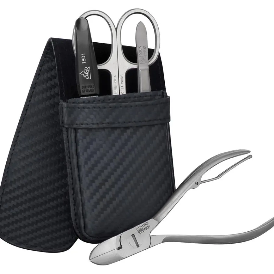 ERBE Manicure Etuis Carbon Taschenetui, 4-teilig von