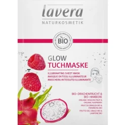 Lavera Masken Glow Tuchmaske Bio-Drachenfrucht & Bio-Himbeere von Best