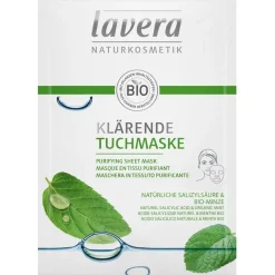 Lavera Masken Klärende Tuchmaske Natürliche Salizylsäure & Bio-Minze von