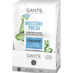 Sante Naturkosmetik Masken Moisture Fresh Feuchtigkeitsmaske mit Hyaluron, Squalan & Bio-Aloe Vera von
