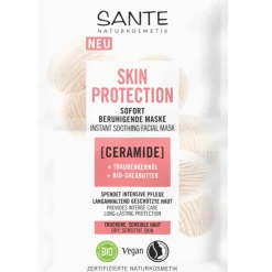 Sante Naturkosmetik Masken Skin Protection Sofort beruhigende Maske mit Ceramiden, Traubenkernöl & Bio-Sheabutter von