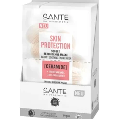 Sante Naturkosmetik Masken Skin Protection Sofort beruhigende Maske mit Ceramiden, Traubenkernöl & Bio-Sheabutter von