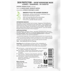 Sante Naturkosmetik Masken Skin Protection Sofort beruhigende Maske mit Ceramiden, Traubenkernöl & Bio-Sheabutter von