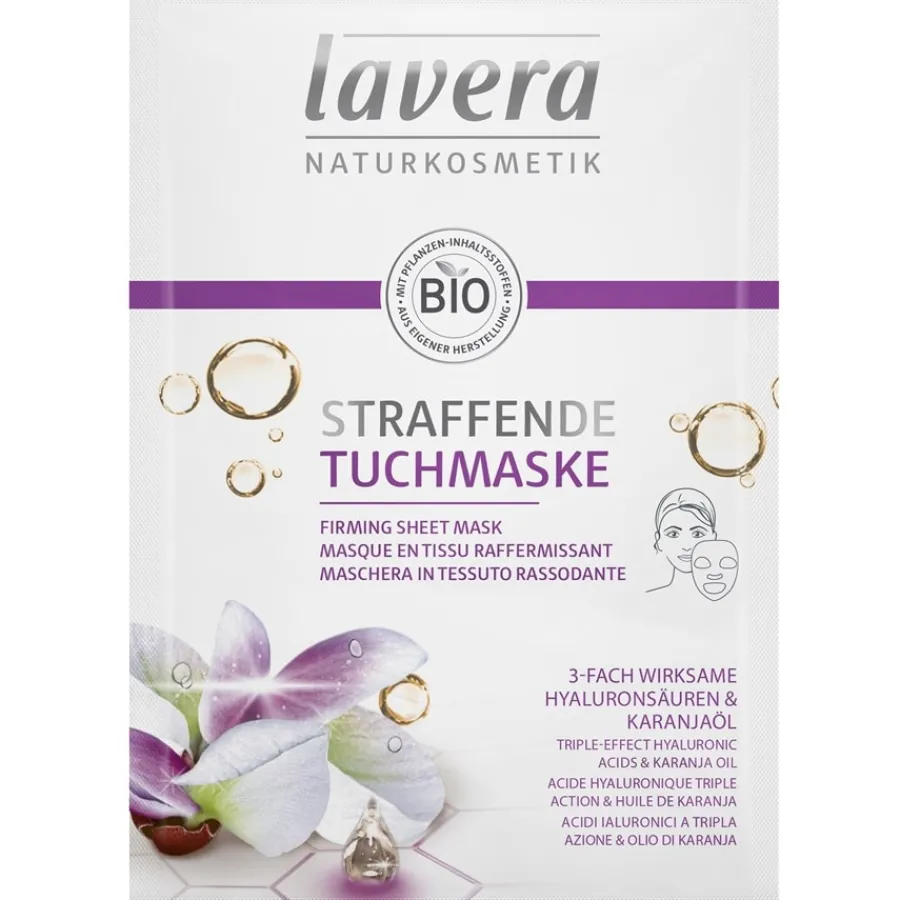 Lavera Masken Straffende Tuchmaske 3-fach wirksame Hyaluronsäuren & Karanjaöl von Sale