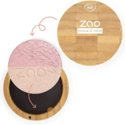 Zao Mineral Puder Shine-Up Powder Duo von Nr. 311 Pink u0026 Gold Best