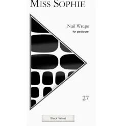 Miss Sophie Nagelfolien Black Velvet Pedicure Wrap von