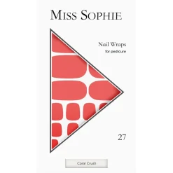 Miss Sophie Nagelfolien Coral Crush Pedicure Wrap von Clearance