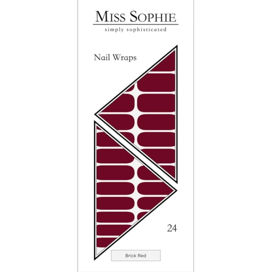 Miss Sophie Nagelfolien Nail Wraps Brick Red von Outlet