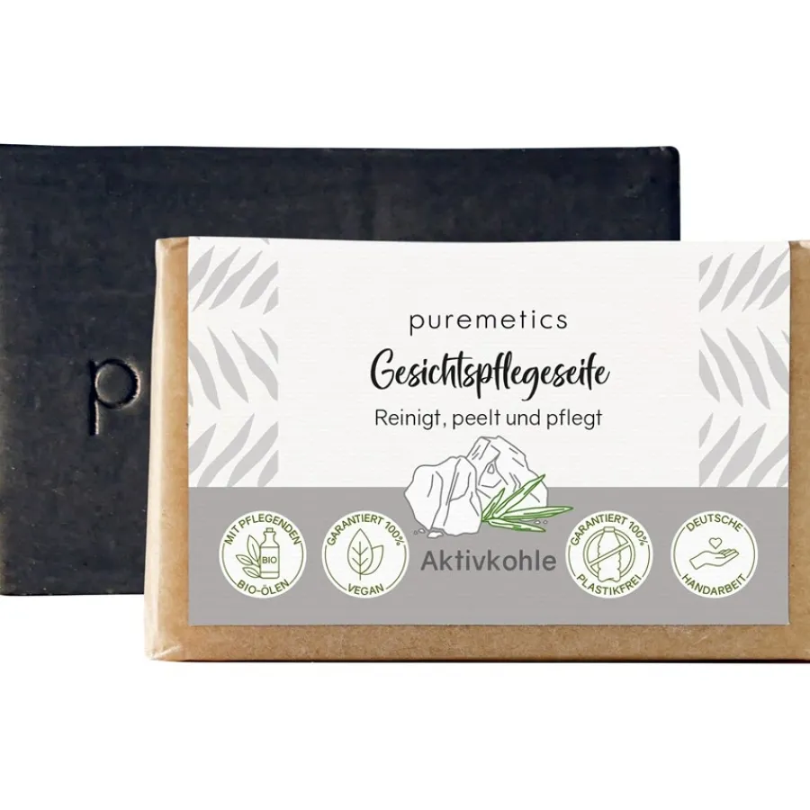 puremetics Natur-Seifen Gesichtspflegeseife Aktivkohle von Best