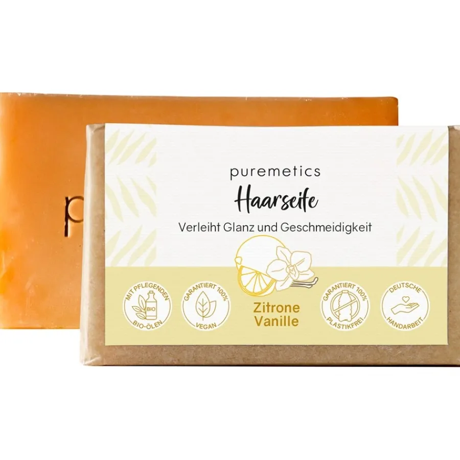 puremetics Natur-Seifen Haarseife Zitrone Vanille von
