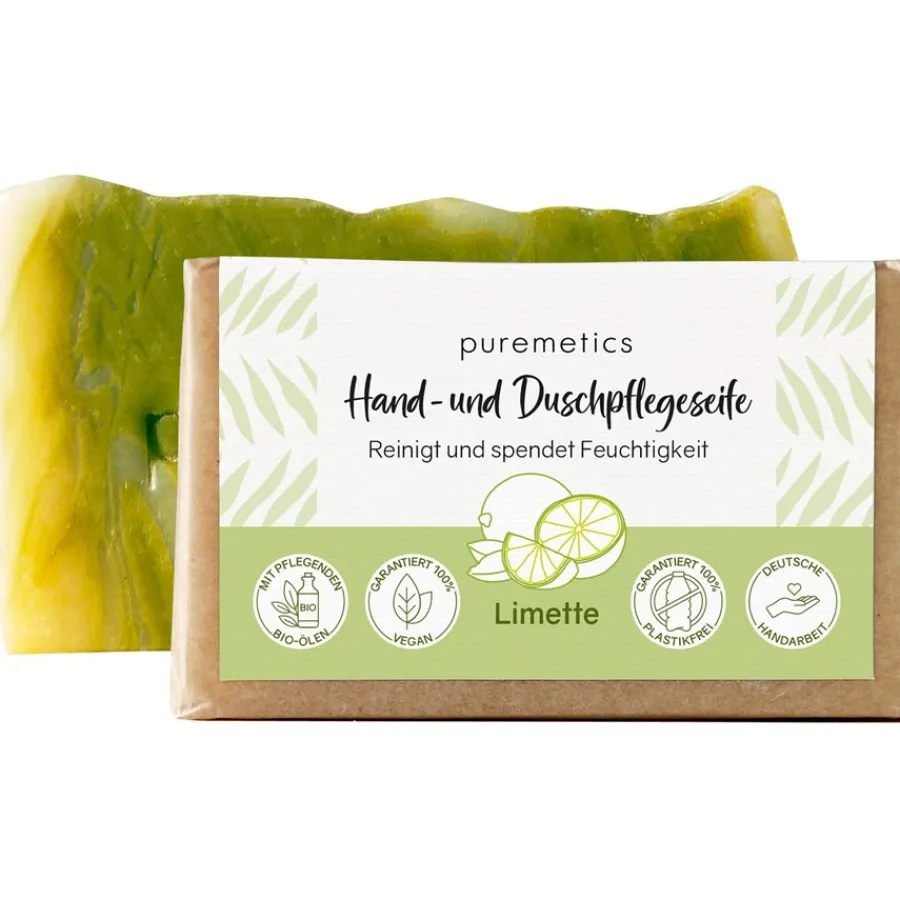 puremetics Natur-Seifen Hand- und Duschpflegeseife Limette von