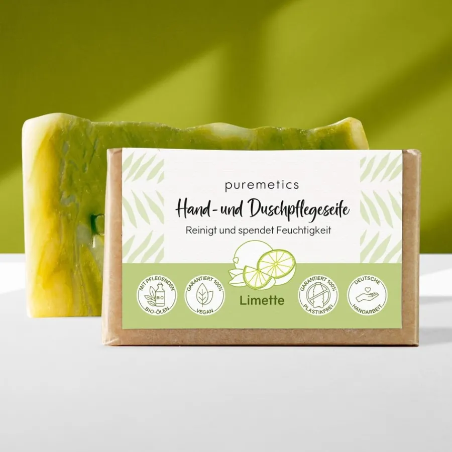 puremetics Natur-Seifen Hand- und Duschpflegeseife Limette von
