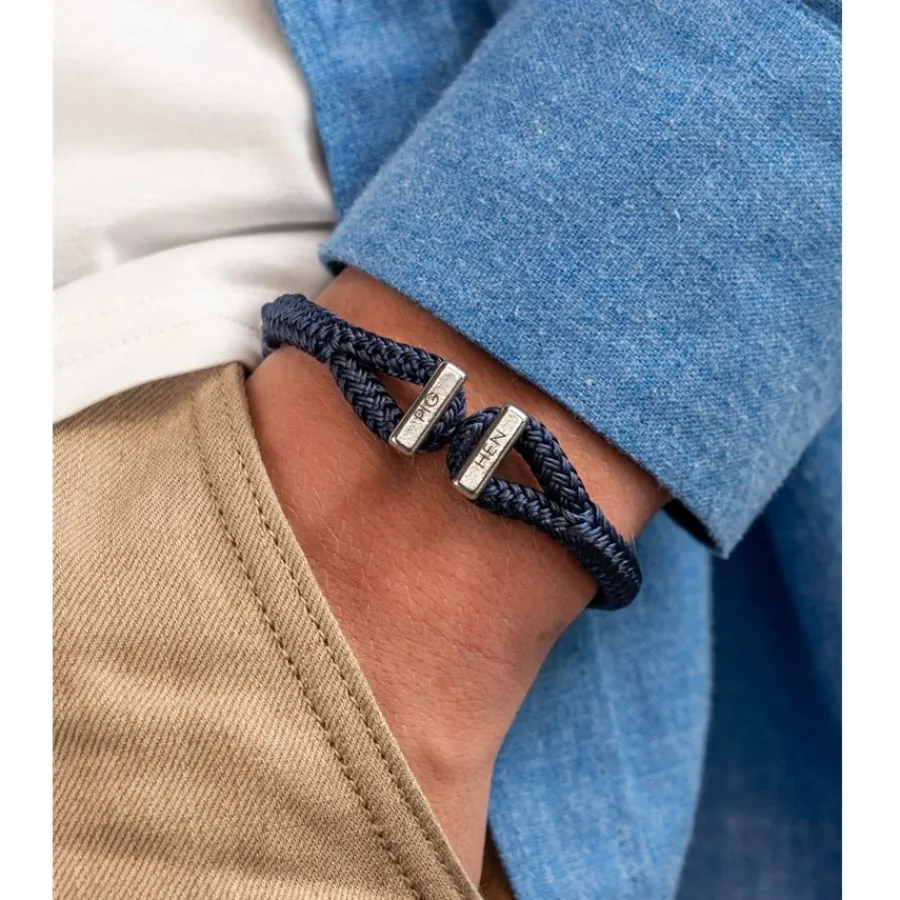 Pig u0026 Hen Nautische Armbänder Icy Ike Navy | Silver von Pig & Hen Sale