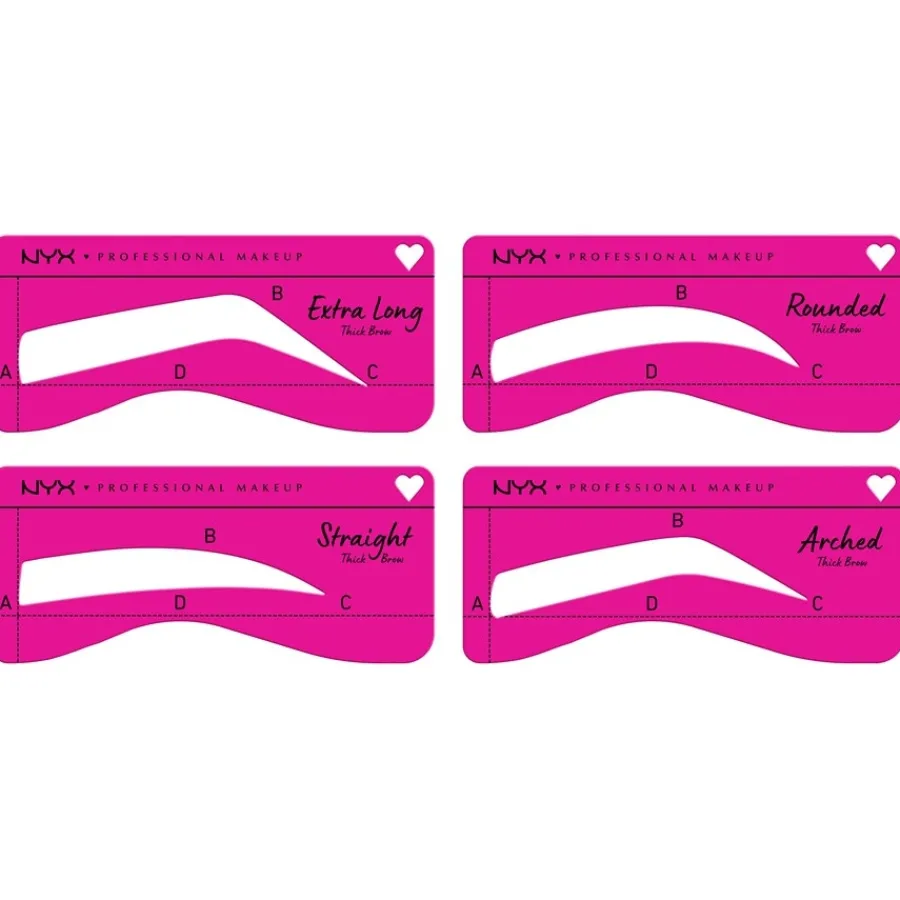 NYX Professional Makeup Zero To Brow Stencil Thick Brow