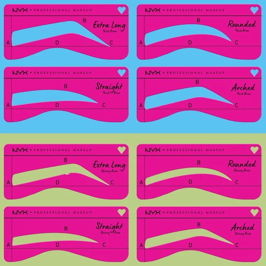 NYX Professional Makeup Zero To Brow Stencil Thick Brow