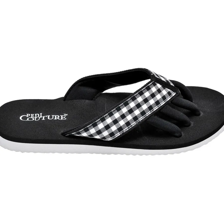 Pedi Couture Pediküre Sandalen Gingham Print von