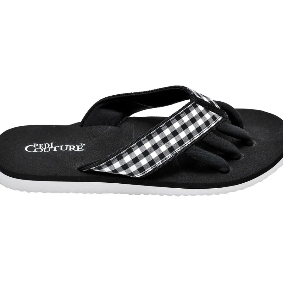 Pedi Couture Pediküre Sandalen Gingham Print von