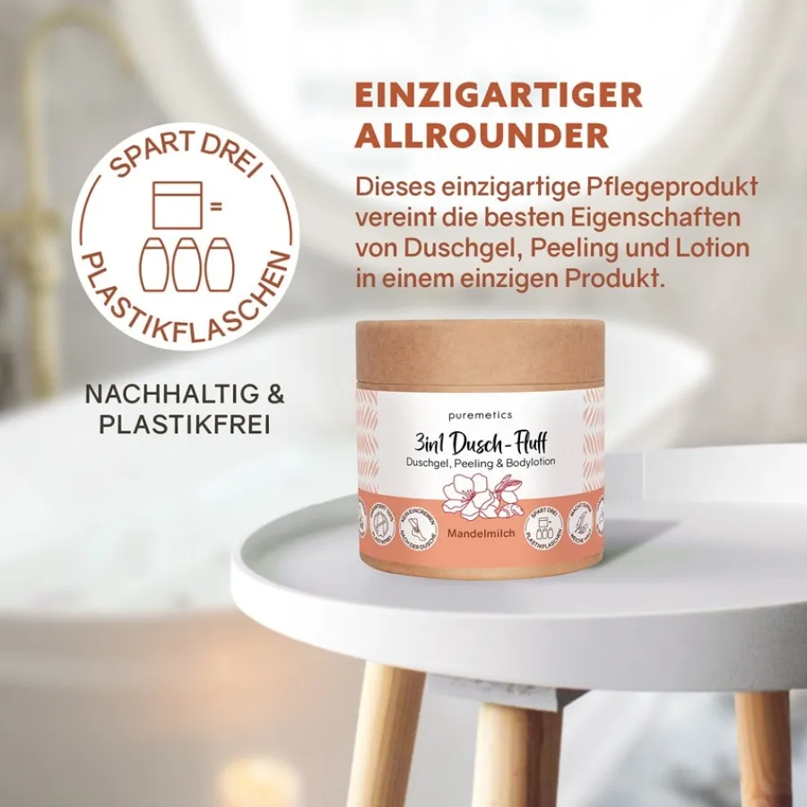 puremetics Peeling & Masken Dusch-Fluff Mandelmilch von New