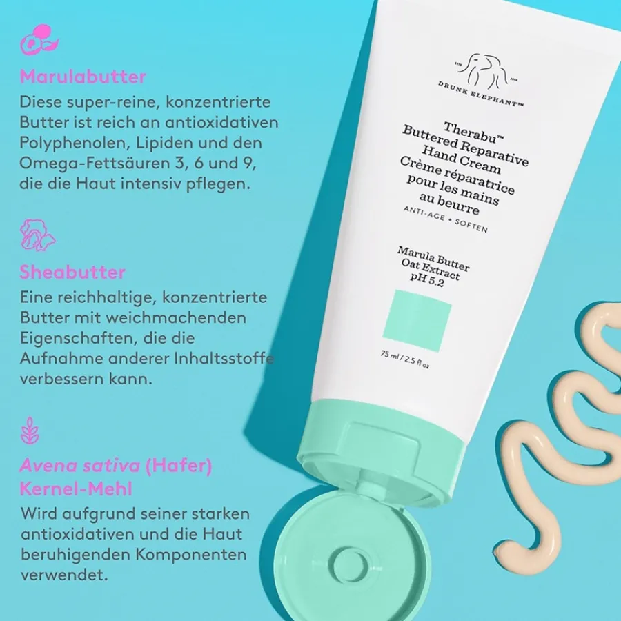 Drunk Elephant Pflege Therabu Buttered Reparative Hand Cream von
