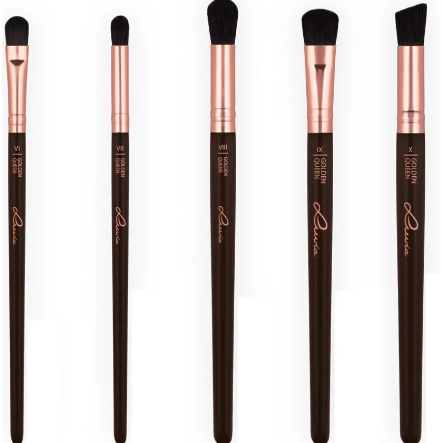 Luvia Cosmetics Pinselset Golden Queen Set Rose Gold von Clearance