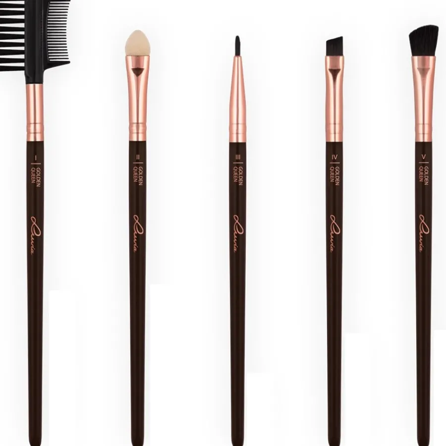 Luvia Cosmetics Pinselset Golden Queen Set Rose Gold von Clearance