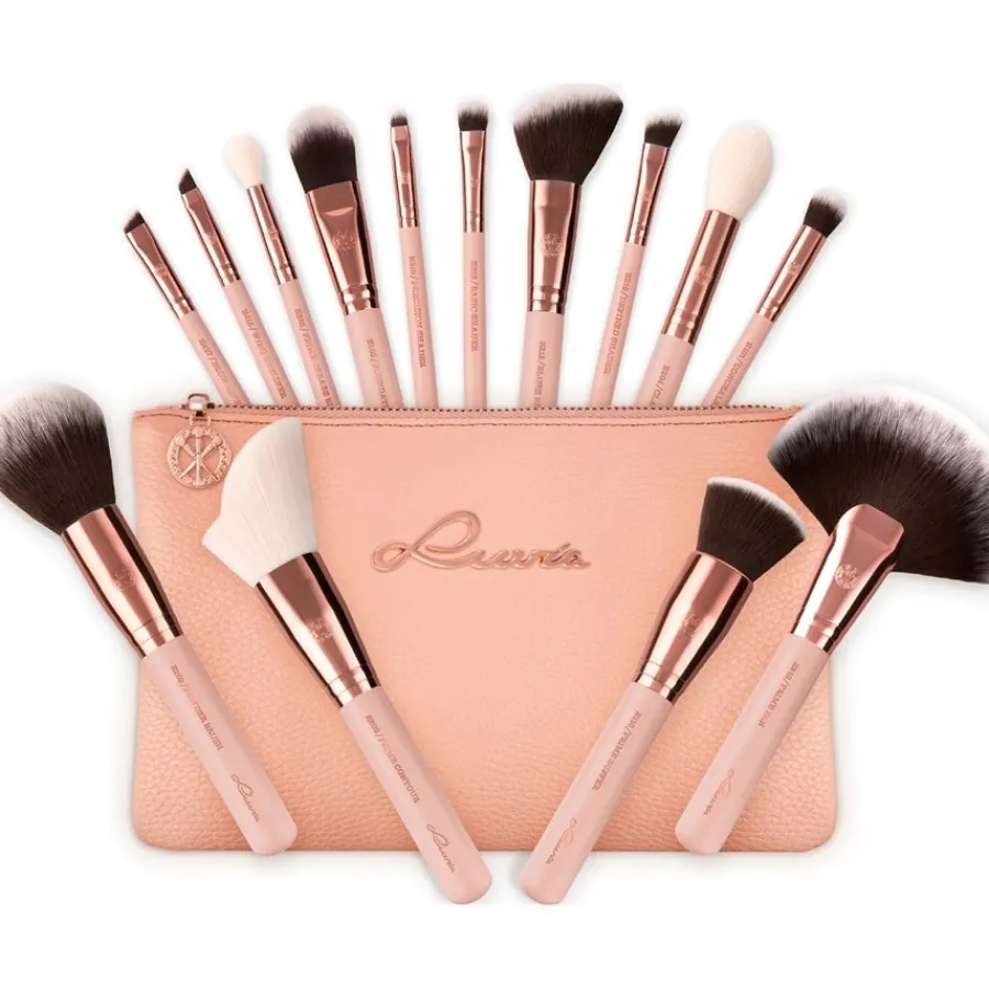 Luvia Cosmetics Pinselset Rose Golden Vintage Set von Discount