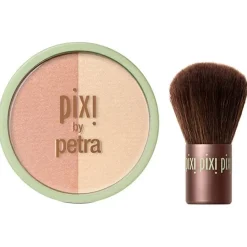 Pixi Cheeks Beauty Blush Duo + Kabuki Peach Honey New