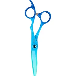 Olivia Garden PowerCut Modellierschere 6,0" RH Regenbogen-Blau In europäischer Ausführung mit 28 Zähnen von