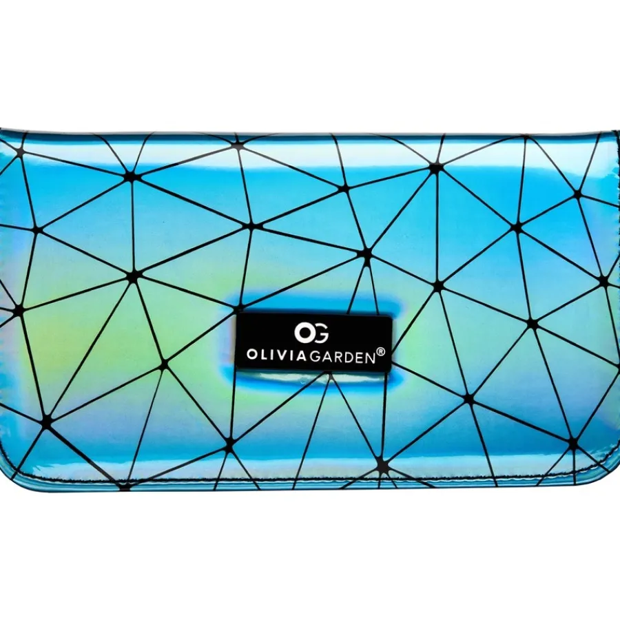 Olivia Garden PowerCut Modellierschere 6,0" RH Regenbogen-Blau In europäischer Ausführung mit 28 Zähnen von