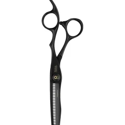 Olivia Garden PowerCut Modellierschere 6,0" RH mattes Schwarz In europäischer Ausführung mit 28 Zähnen von