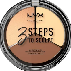 NYX Professional Makeup Puder 3 Step To Sculpt Face Sculpting Palette von