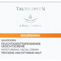 TAUTROPFEN Sanddorn Nourishing Solutions Feuchtigkeitsspendende Gesichtscreme von