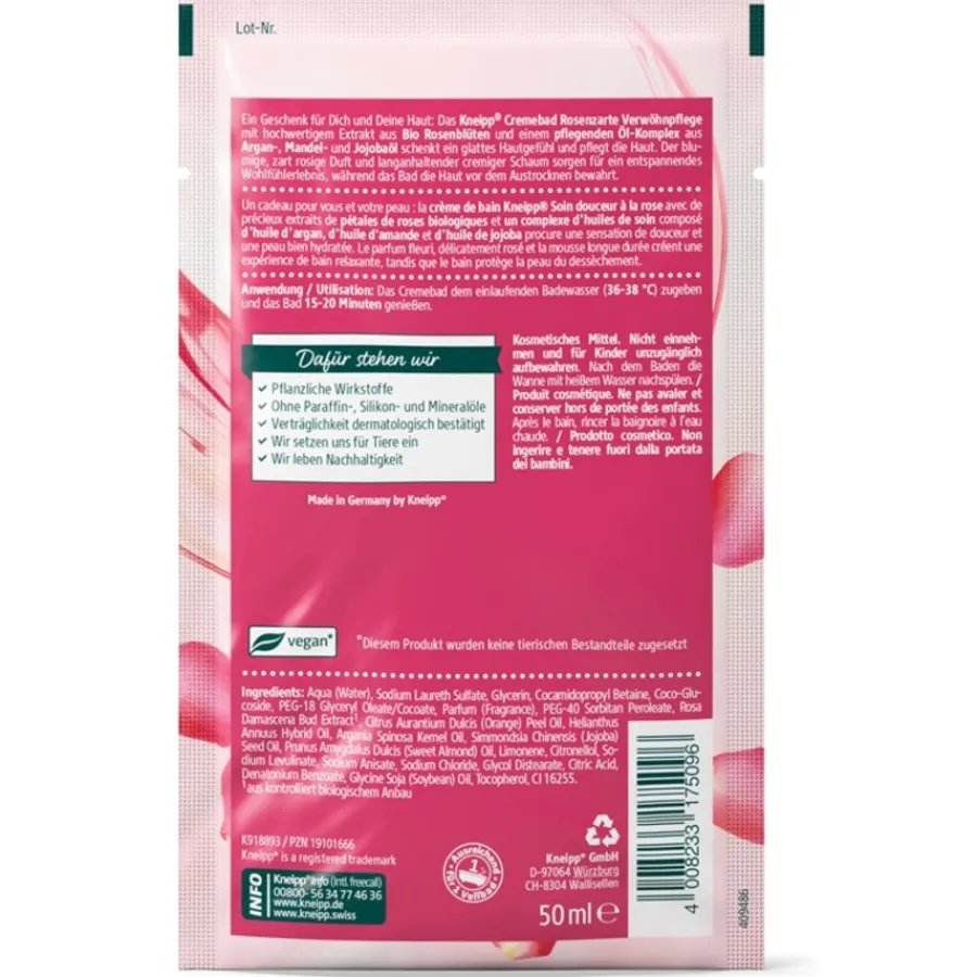 Kneipp Schaum- & Cremebäder Cremebad Rosenzarte Verwöhnpflege von