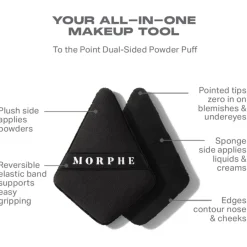 Morphe Schwämme To The Point Dual-Sided Powder Puff von Clearance