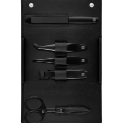 Zwilling Beauty Sets 5-tlg. Maniküre/Pediküre-Etui Schwarzem Rindleder von