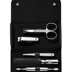 Zwilling Beauty Sets 5-tlg. Maniküre/Pediküre-Etui Schwarzem Rindleder von Clearance