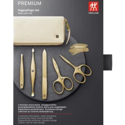 Zwilling Beauty Sets 5-tlg. Maniküre/Pediküre-Etui Beigefarbenem Rindleder von New