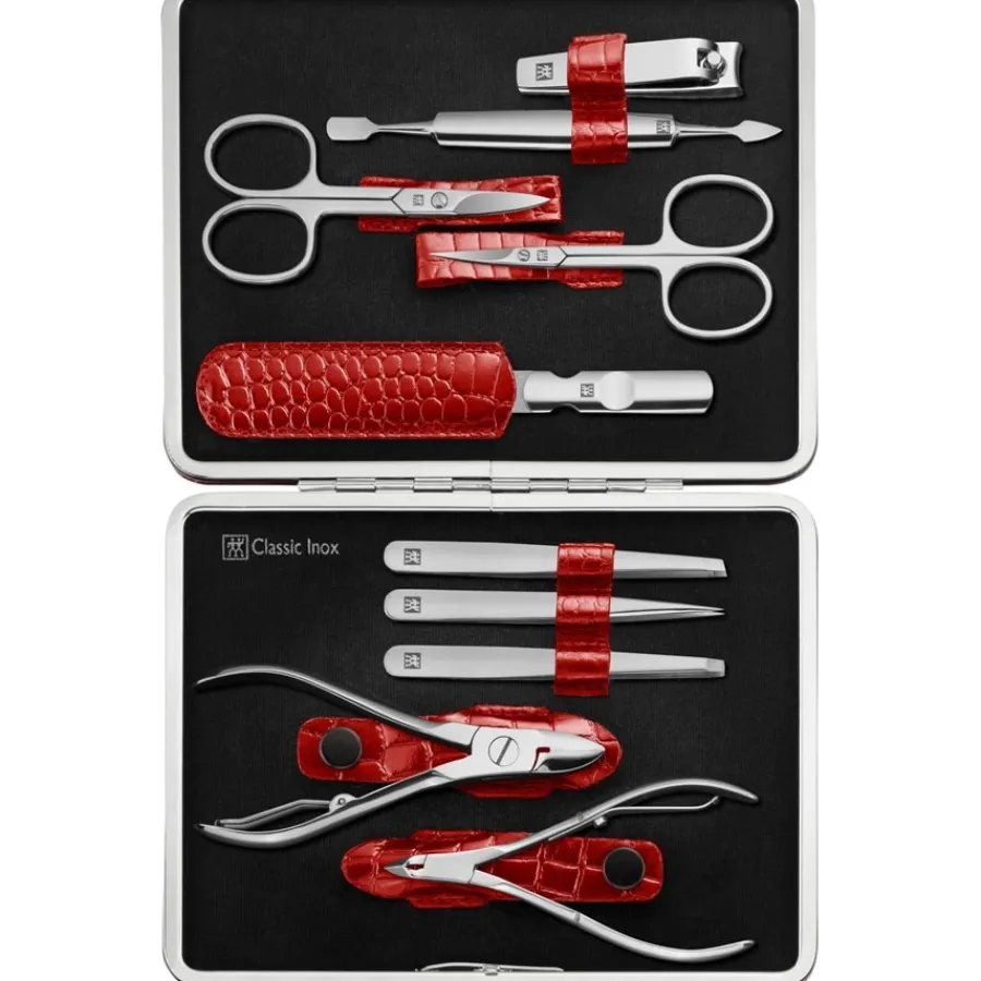 Zwilling Beauty Sets 10-tlg. Maniküre/Pediküre-Etui Rotem Rindleder von