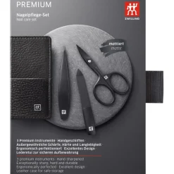 Zwilling Beauty Sets 3-tlg. Maniküre/Pediküre-Etui Schwarzem Rindleder von