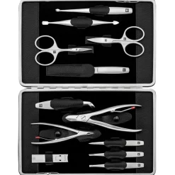 Zwilling Beauty Sets 12-tlg. Maniküre/Pediküre-Etui Schwarzem Rindleder von Outlet