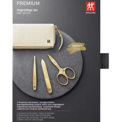 Zwilling Beauty Sets 3-tlg. Maniküre/Pediküre-Etui Beigefarbenem Rindleder von New