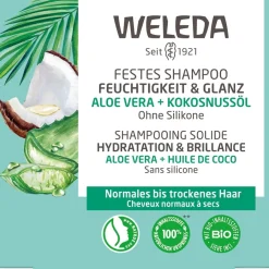 Weleda Shampoo Festes Shampoo Feuchtigkeit & Glanz Für normales bis trockenes Haar von