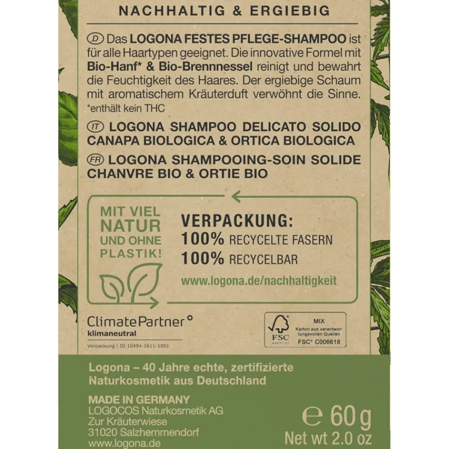 Logona Shampoo Festes Shampoo Hanf & Brennnessel von