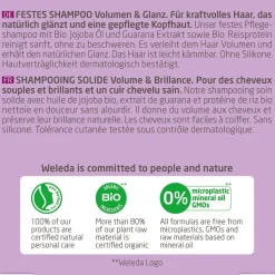 Weleda Shampoo Festes Shampoo Volumen & Glanz Für feines & kraftloses Haar von