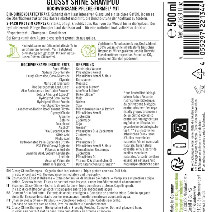 Sante Naturkosmetik Shampoo Glossy Shine Shampoo von
